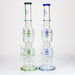 H2O | 21" Dual percolator glass water bong [H2O-5019] Bongs Canadian Distributor