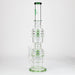 H2O | 21" Dual percolator glass water bong [H2O-5019] Bongs Canadian Distributor Green