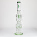 H2O | 21" Dual percolator glass water bong [H2O-5019] Bongs Canadian Distributor