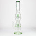 H2O | 21" Dual percolator glass water bong [H2O-5019] Bongs Canadian Distributor