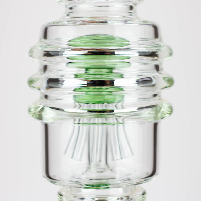 H2O | 21" Dual percolator glass water bong [H2O-5019]