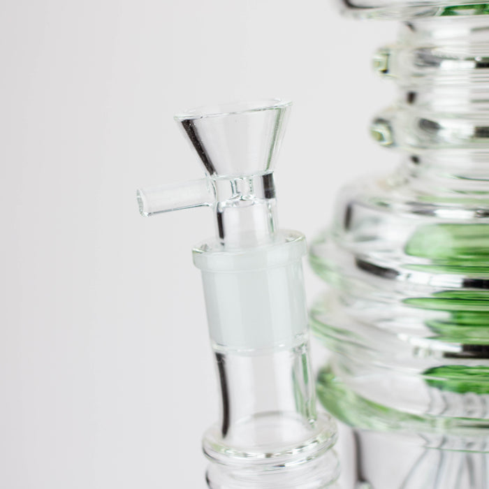 H2O | 21" Dual percolator glass water bong [H2O-5019] Bongs Canadian Distributor