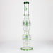 H2O | 21" Dual percolator glass water bong [H2O-5019] Bongs Canadian Distributor