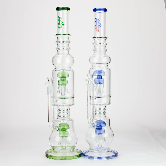 H2O | 21" Percolator glass water bong [H2O-5018]