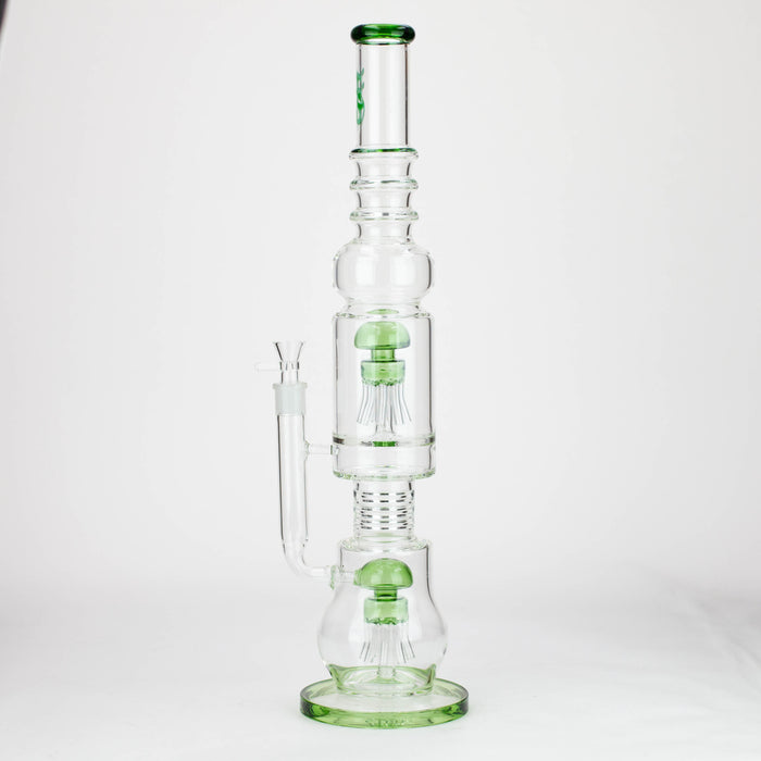 H2O | 21" Percolator glass water bong [H2O-5018]