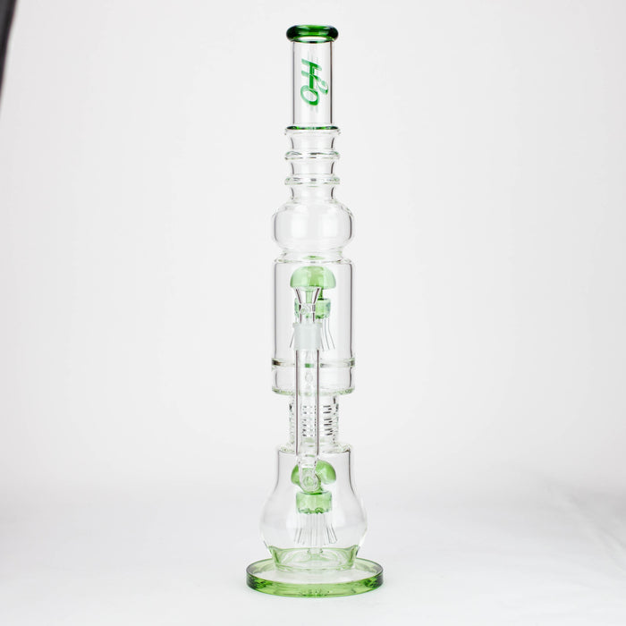 H2O | 21" Percolator glass water bong [H2O-5018]