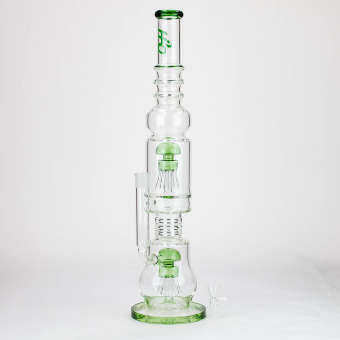 H2O | 21" Percolator glass water bong [H2O-5018] Glass Bong Canadian Distributor