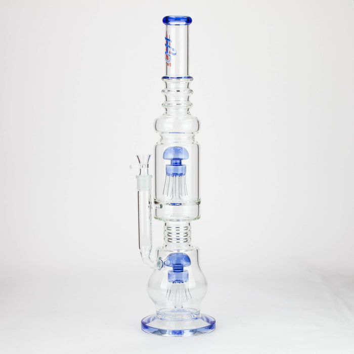 H2O | 21" Percolator glass water bong [H2O-5018] Glass Bong Canadian Distributor Blue