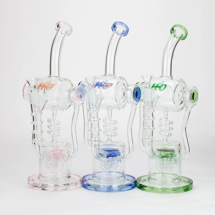[4 Pack Bundle] H2O | 14" glass water bong [H2O-5022] Glass Bong ONE