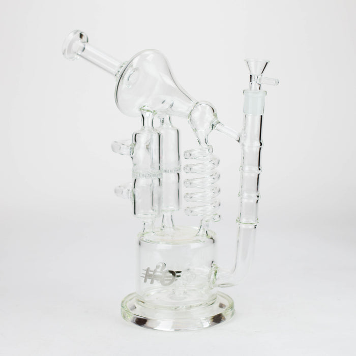 H2O | 12" Coil Glass water recycle bong [H2O-5027] Glass Bong Canadian Distributor