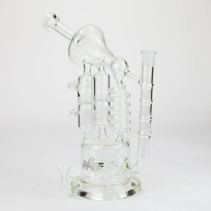 H2O | 12" Coil Glass water recycle bong [H2O-5027] Glass Bong Canadian Distributor