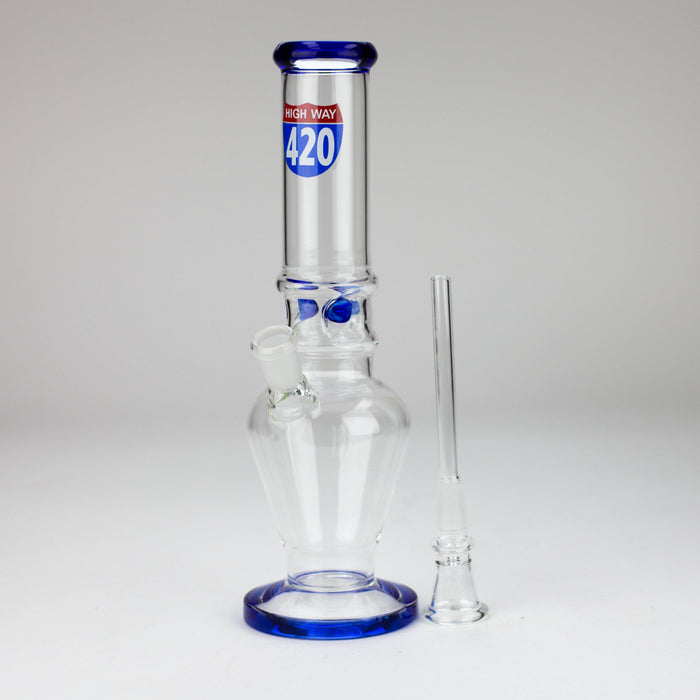 10" glass beaker water pipe [M1062] - Blue Glass Bong ONE