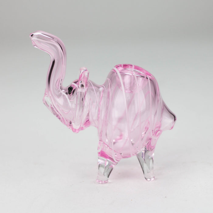 5" Standing elephant color glass hand pipe Glass Hand Pipe ONE