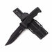 ALPHASTEEL | Fixed Blade Knife with ABS Sheath [2818] Fixed Blade Knife JJ Distribution Black (2818B)