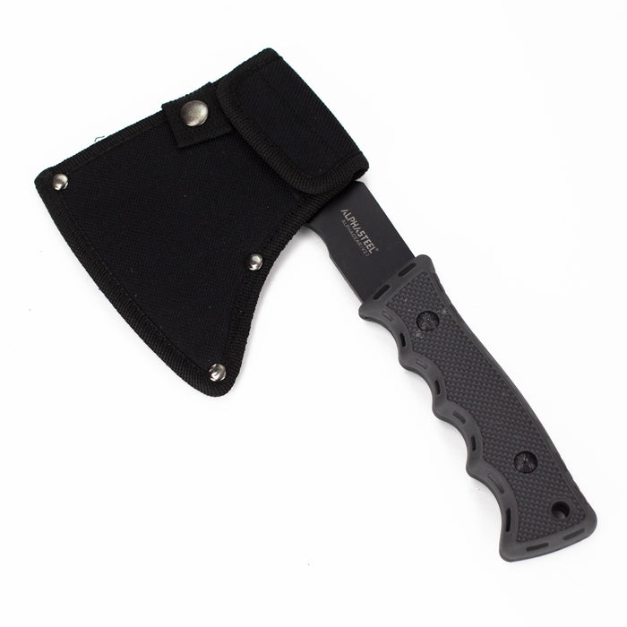 ALPHASTEEL | Tactical Axe with Sheath Black Hatchet [F103A] Sword · Machete · Axe JJ Distribution
