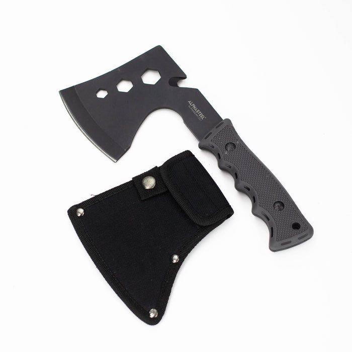 ALPHASTEEL | Tactical Axe with Sheath Black Hatchet [F103A] Sword · Machete · Axe JJ Distribution