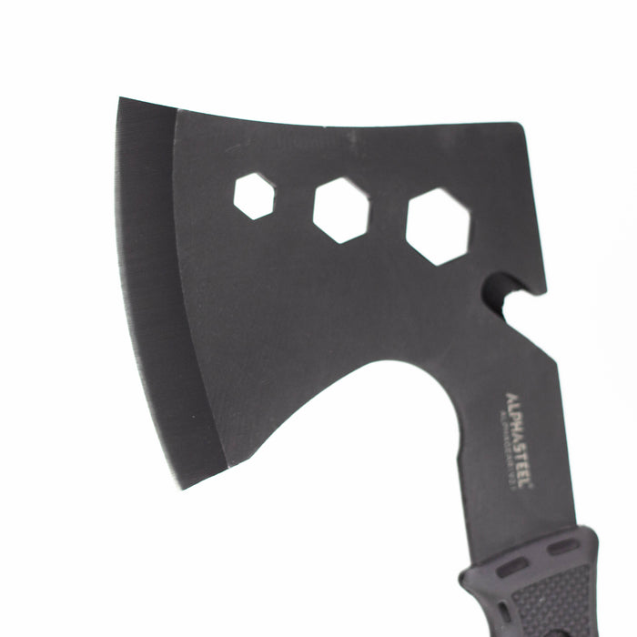ALPHASTEEL | Tactical Axe with Sheath Black Hatchet [F103A] Sword · Machete · Axe JJ Distribution