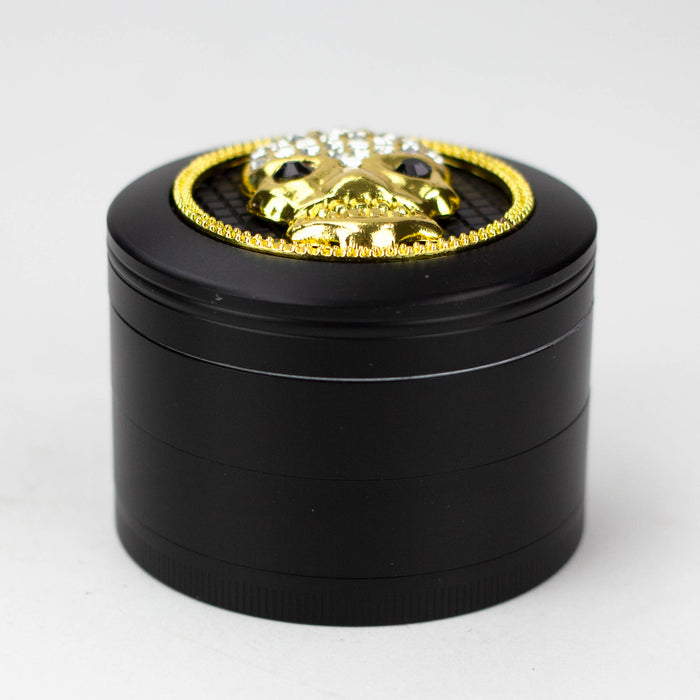 4 parts color grinder with a cubic zirconia decoration lid Box of 6 Display Pack ONE