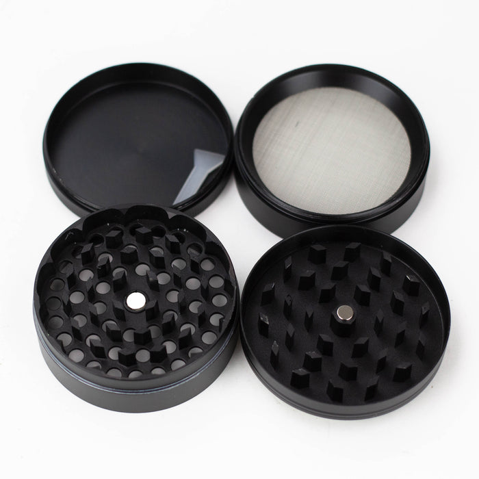 4 parts color grinder with a cubic zirconia decoration lid Box of 6 Display Pack ONE