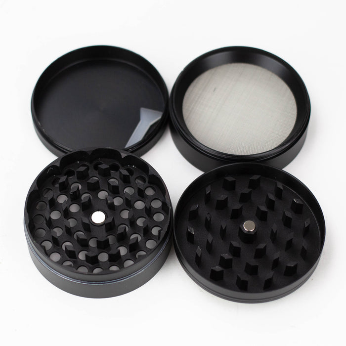 4 parts color grinder with a cubic zirconia decoration lid Box of 6