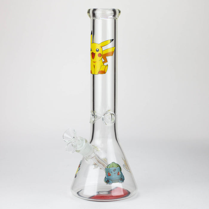 13.5" Cartoon 7 mm glass water beaker bong-Graphic PM v2