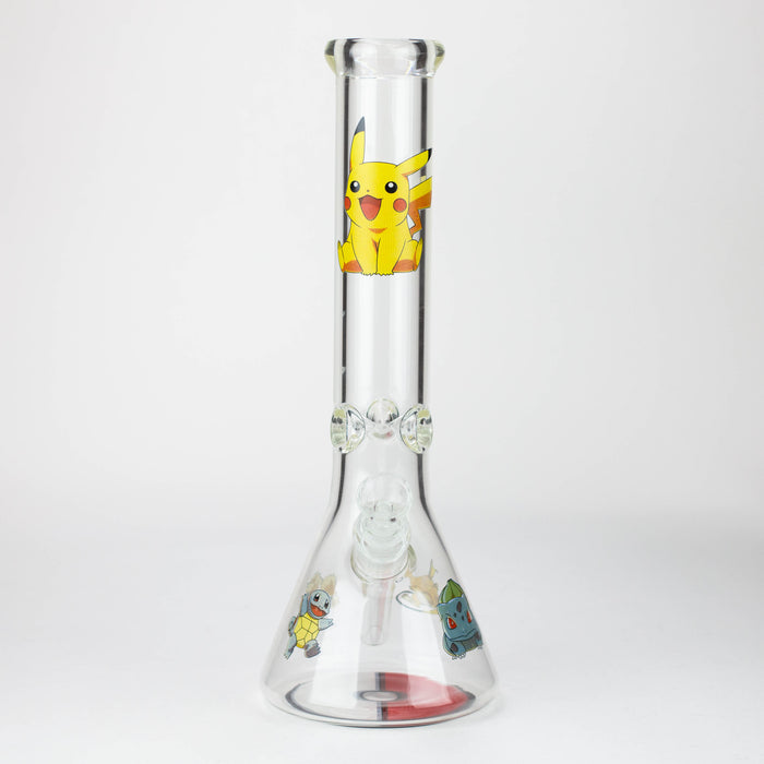 13.5" Cartoon 7 mm glass water beaker bong-Graphic PM v2