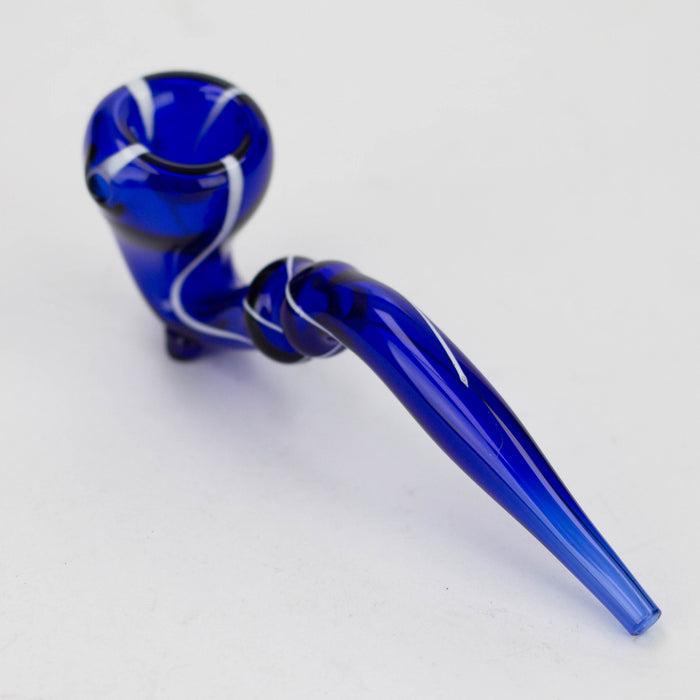 Sherlock shape color glass hand pipe pack of 2