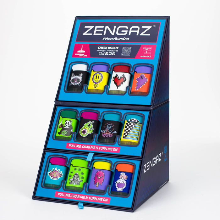 ZENGAZ®| Mega Jet flame Torch lighter Display of 48 [ZL-3]