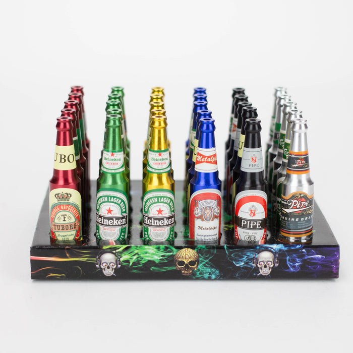 3.2" Beer Bottle Aluminium Pipe Box of 30 Metal Pipe ONE