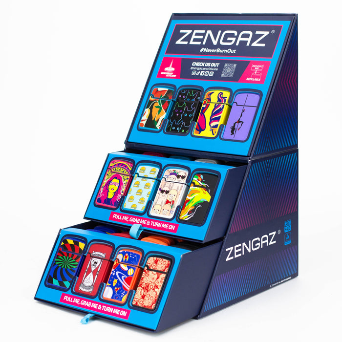 ZENGAZ®| Mega Jet flame Torch lighter Display of 48 [ZL-12]