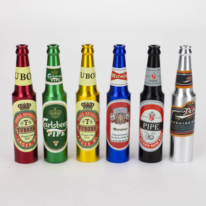 3.2" Beer Bottle Aluminium Pipe Box of 30 Metal Pipe ONE