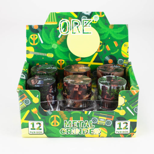 4 Part Cannabis Girl Zinc Grinder Box of 12 [PH6915-GG-2] Display Pack Canadian Distributor