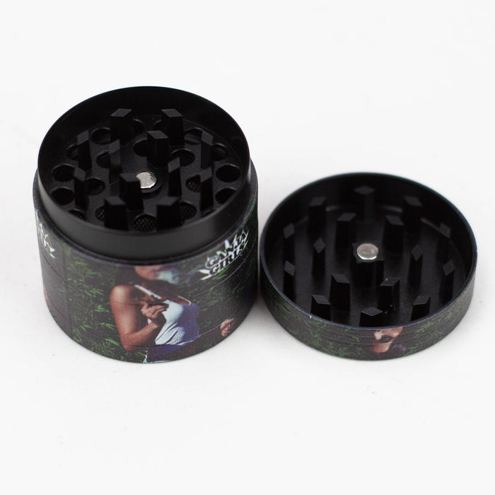 4 Part Cannabis Girl Zinc Grinder Box of 12 [PH6915-GG-2] Display Pack Canadian Distributor