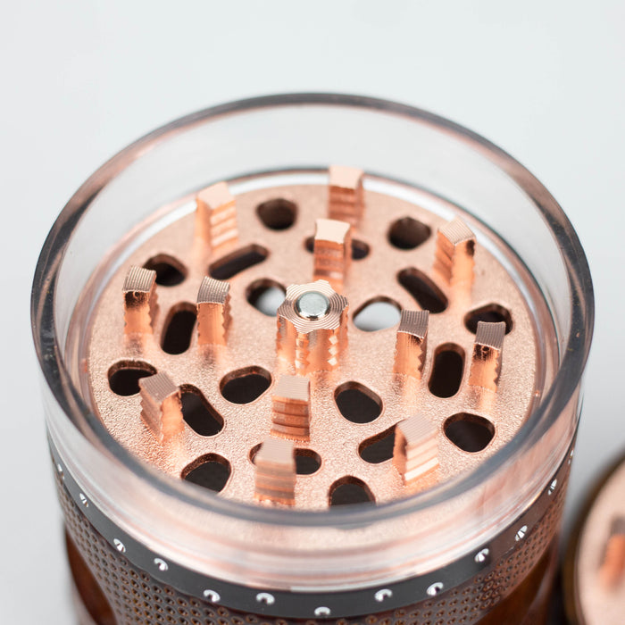 4 parts faux wood herb grinder Box of 6 [G728] Display Pack Canadian Distributor