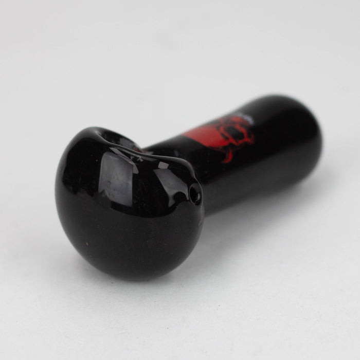 3" Black & Skull Pack of 2 Glass Pipe JJ Distribution