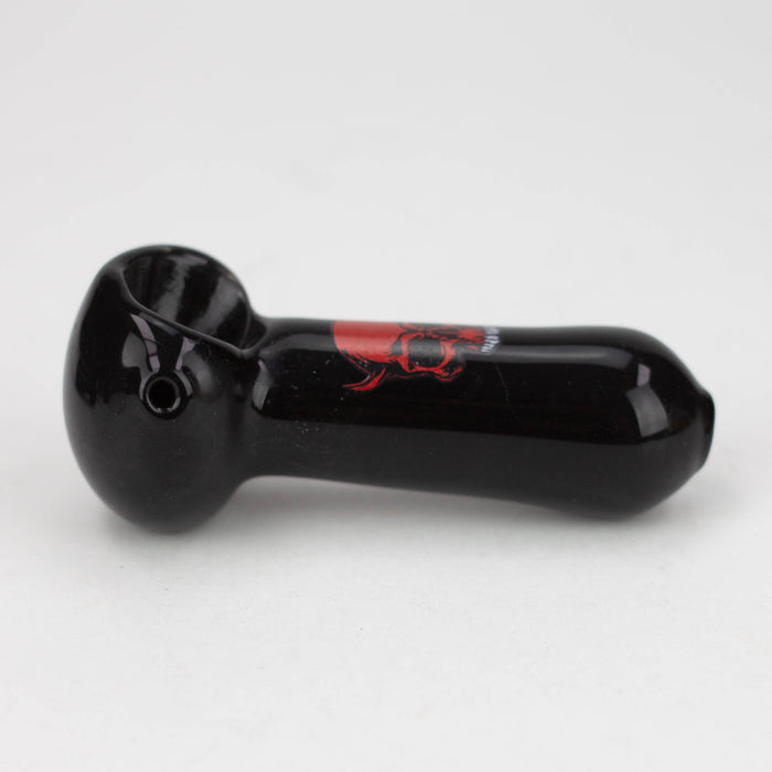 3" Black & Skull Pack of 2 Glass Pipe JJ Distribution