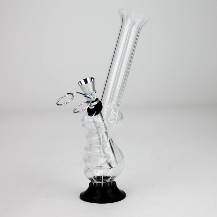 8" stripe acrylic water pipe [SV10] Bongs JJ Distribution