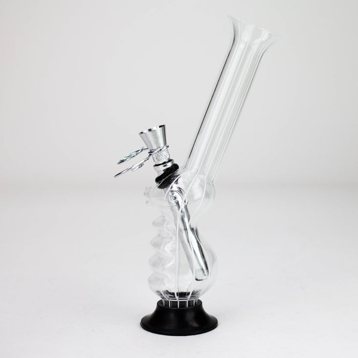 8" stripe acrylic water pipe [SV10] Bongs JJ Distribution