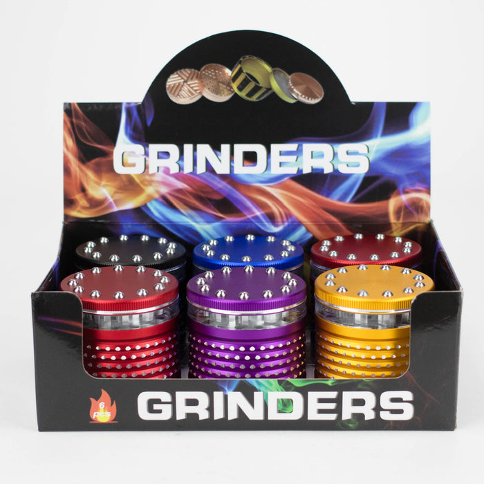 Heavy-duty 4 Part Aluminium Grinder Box of 6 [G781] Display Pack Canadian Distributor