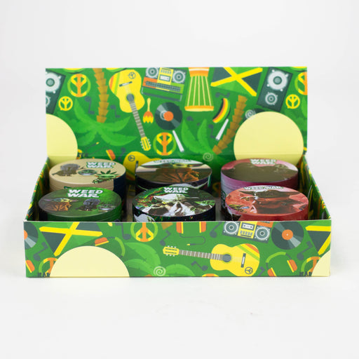 Weed Star 4 Part Zinc Grinder Box of 6 [PH6918-WW] Display Pack Canadian Distributor