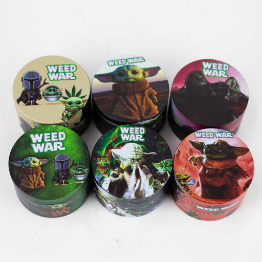 Weed Star 4 Part Zinc Grinder Box of 6 [PH6918-WW] Display Pack Canadian Distributor
