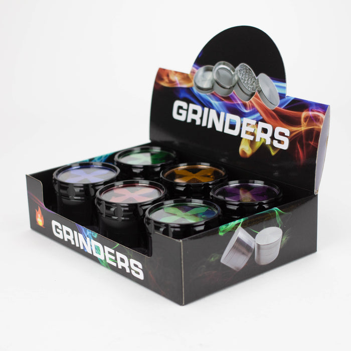 4 Parts Aluminium grinder with acrylic color window box of 6 [G815]