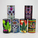 Air tight Stash Jars with Assorted Designs Box of 6 Jar Canadian Distributor