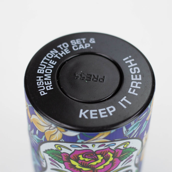 Air tight Stash Jars with Assorted Designs Box of 6 Jar Canadian Distributor