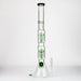 24.5" Dual 8 arms perc, with splash guard 7mm glass water bong [G11124] Beaker Bong Purple Haze Smoke Inc