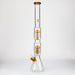 24.5" Dual 8 arms perc, with splash guard 7mm glass water bong [G11124] Beaker Bong Purple Haze Smoke Inc Golden Yellow