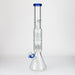19" Dual 8 arms perc, with splash guard 7mm glass water bong [G11135] Beaker Bong Purple Haze Smoke Inc Light Blue