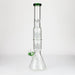 19" Dual 8 arms perc, with splash guard 7mm glass water bong [G11135] Beaker Bong Purple Haze Smoke Inc Green