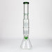 19" Dual 8 arms perc, with splash guard 7mm glass water bong [G11135] Beaker Bong Purple Haze Smoke Inc