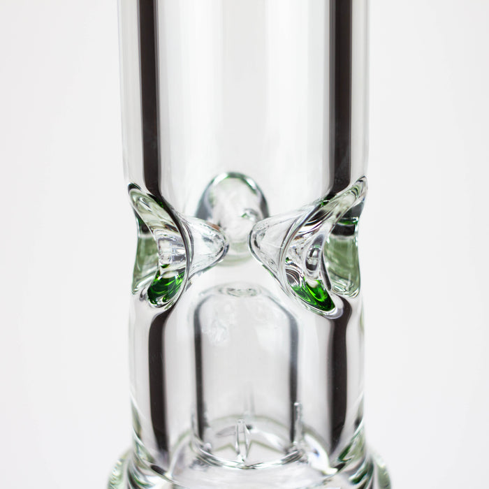 19" Dual 8 arms perc, with splash guard 7mm glass water bong [G11135]